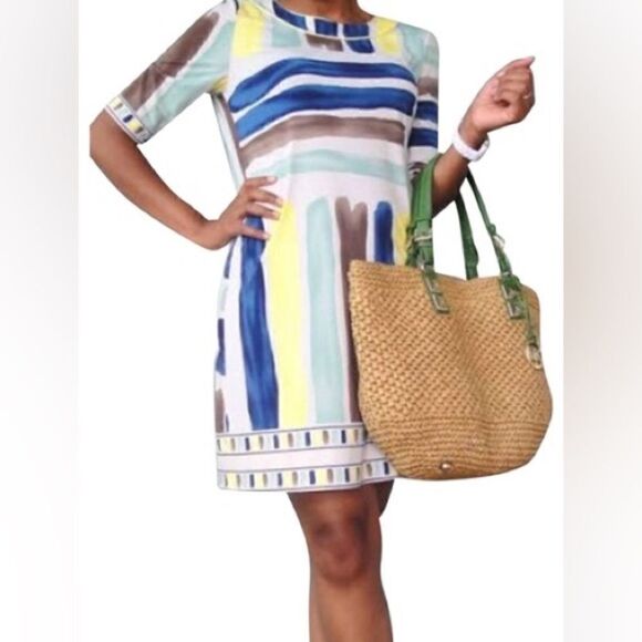 Bcbg MaxAzria colourful paint strokes dress - Picture 1 of 4